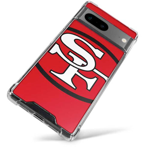 NFL San Francisco 49ers Retro Logo Google Pixel 7a Clear Case
